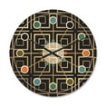 thumbnail image 1 of Designart 'Metallic Golden Luxury Geometrics XII XII' Mid-Century Modern Wood Wall Clock, 1 of 5