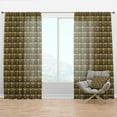 thumbnail image 1 of Designart 'Metallic Golden Luxury Geometrics XII XIV' Mid-Century Modern Curtain Panel, 1 of 4