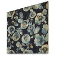 thumbnail image 1 of Designart 'Metallic Indigold Flower Pattern I' Floral Print on Natural Pine Wood, 1 of 3