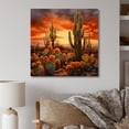 thumbnail image 1 of Designart "Metallic Nevada Cactus" Cactus Canvas Art Print, 1 of 7