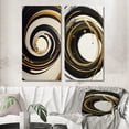 thumbnail image 1 of Designart "Metallic Swirling Blend I" Abstract Spirals Wall Art Set Of 2 - Black Abstract Gallery Set For Office Decor, 1 of 7