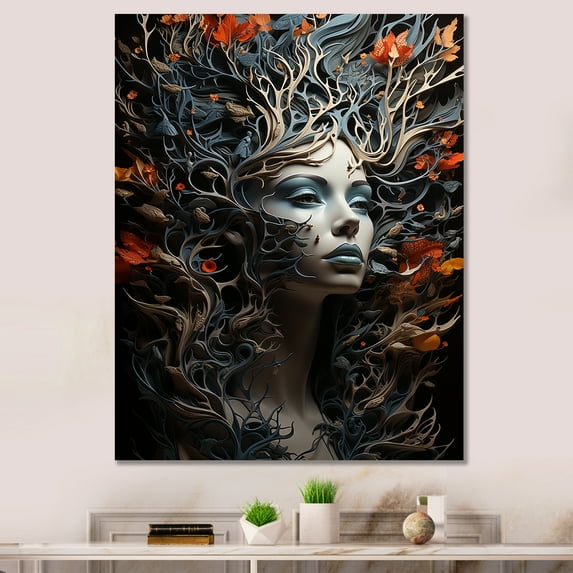 Designart "Metamorphosis of Shadows Surrealism" Abstract Wall Art Living Room