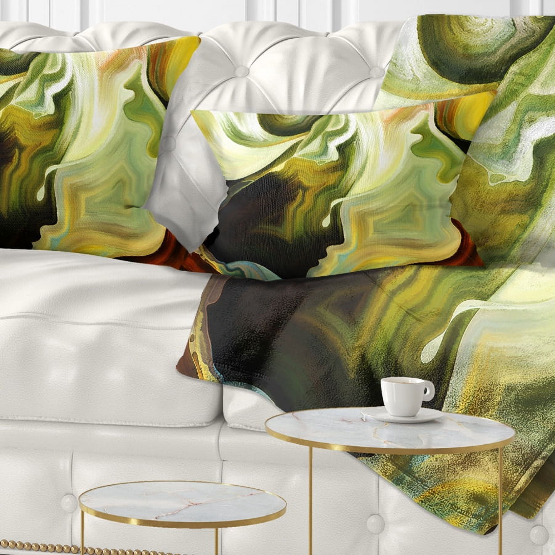 Designart Metaphorical Inner Self - Abstract Throw Pillow - 12x20