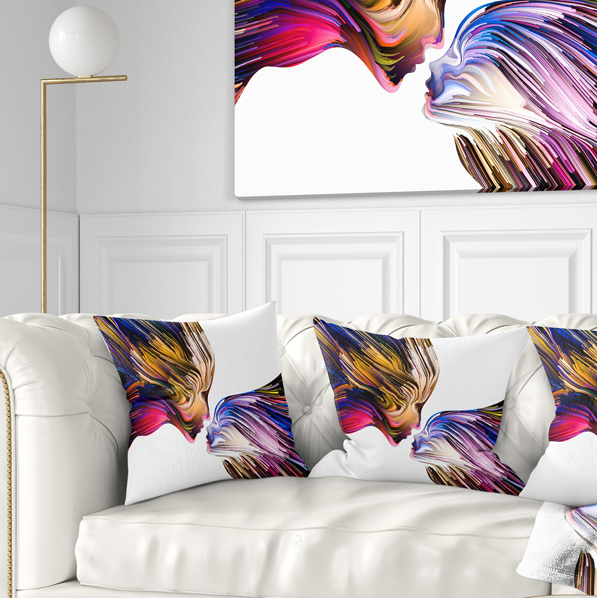Designart Metaphorical Mind Painting - Contemporary Throw Pillow - 16x16
