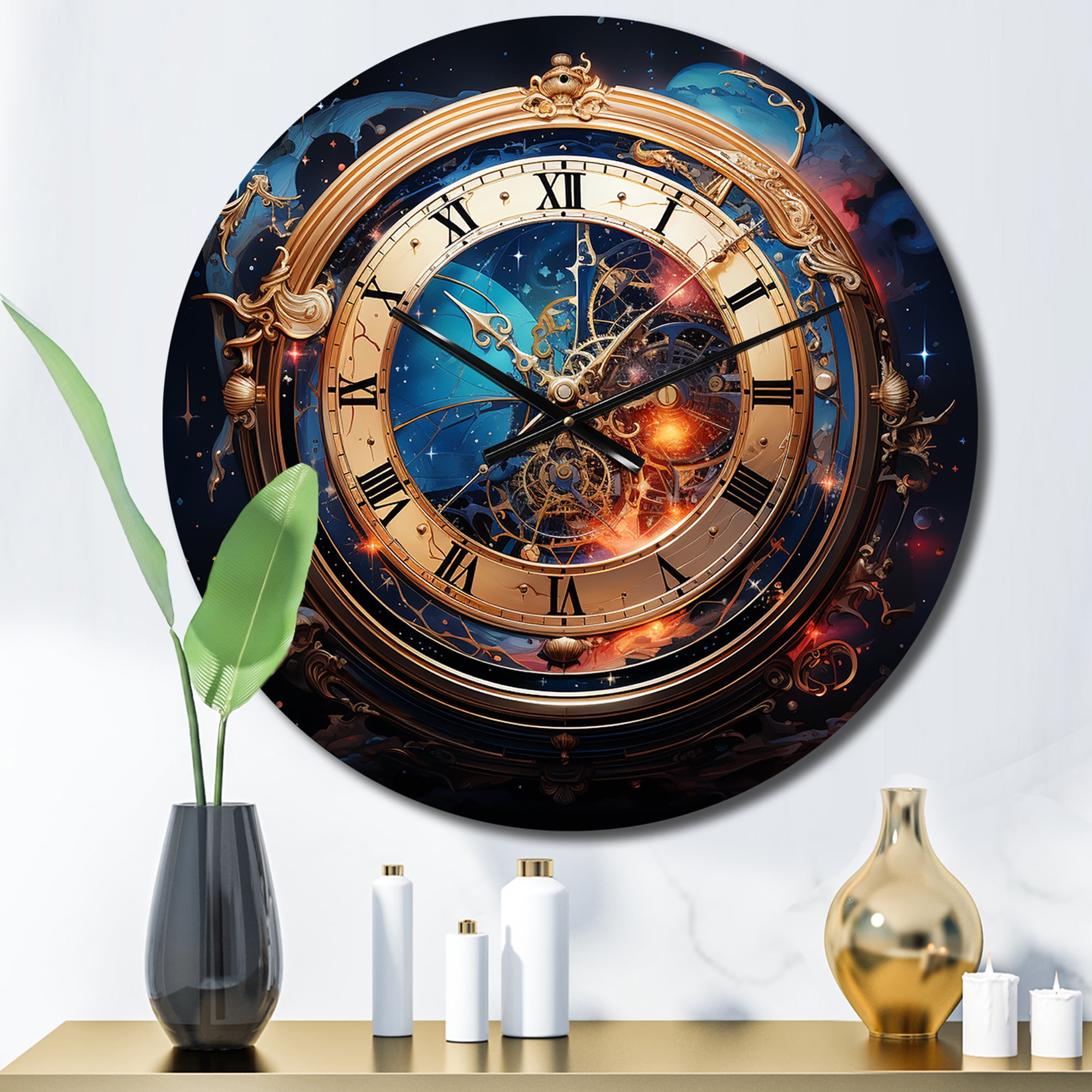 Metaphysical Horology Multicolor Aluminum Oversized Wall Clock