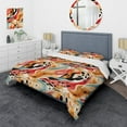thumbnail image 1 of Designart "Metropolitan Color Fusion" Black Geometric Bedding Covert Set - Modern & Contemporary Bed Set With 1 Sham, 1 of 5