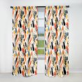 thumbnail image 1 of Designart "Metropolitan Color Fusion II" Geometric Blackout Curtain Single Panel, 1 of 4