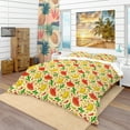 thumbnail image 1 of Designart 'Mexican Woman Pattern' Tropical Duvet Cover Set, 1 of 4