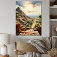 thumbnail image 1 of Designart "Mexico Teotihuacan Sunrise expressionism I" Cityscapes Wall Art Print, 1 of 5