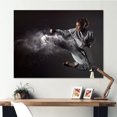thumbnail image 1 of Designart "Mid-Air Karate Kick I" Martial Arts Canvas Wall Art, 1 of 7
