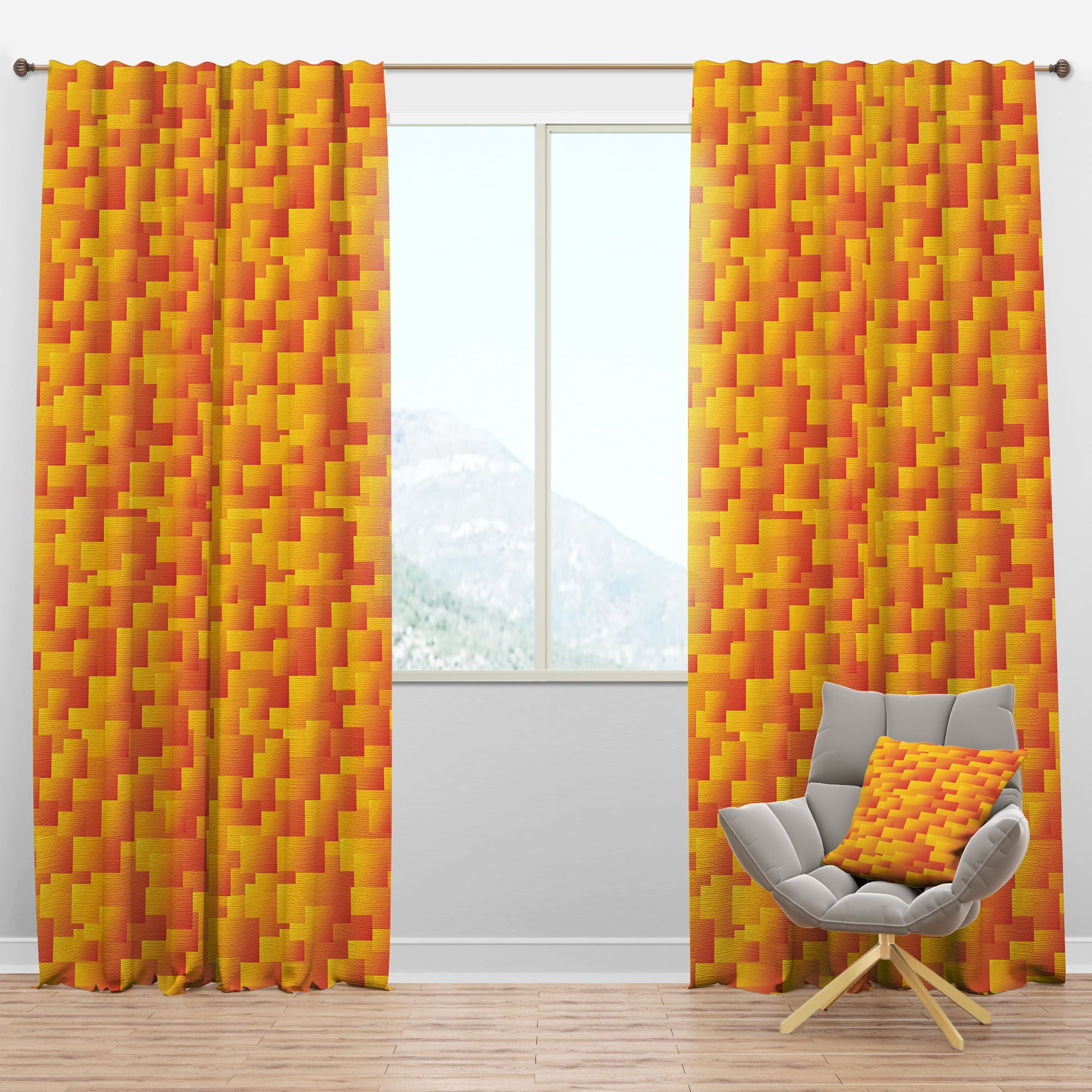 Designart Mid-Century Blackout Curtain