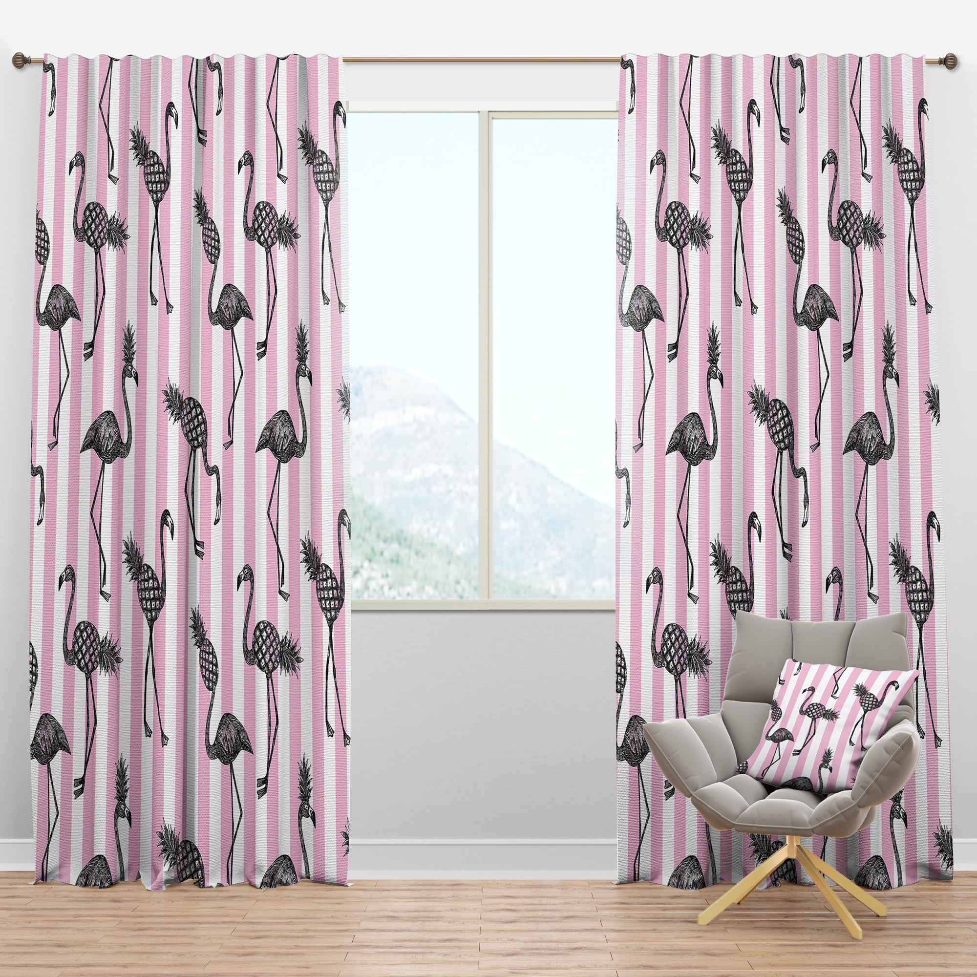 Designart Mid-Century Blackout Curtain
