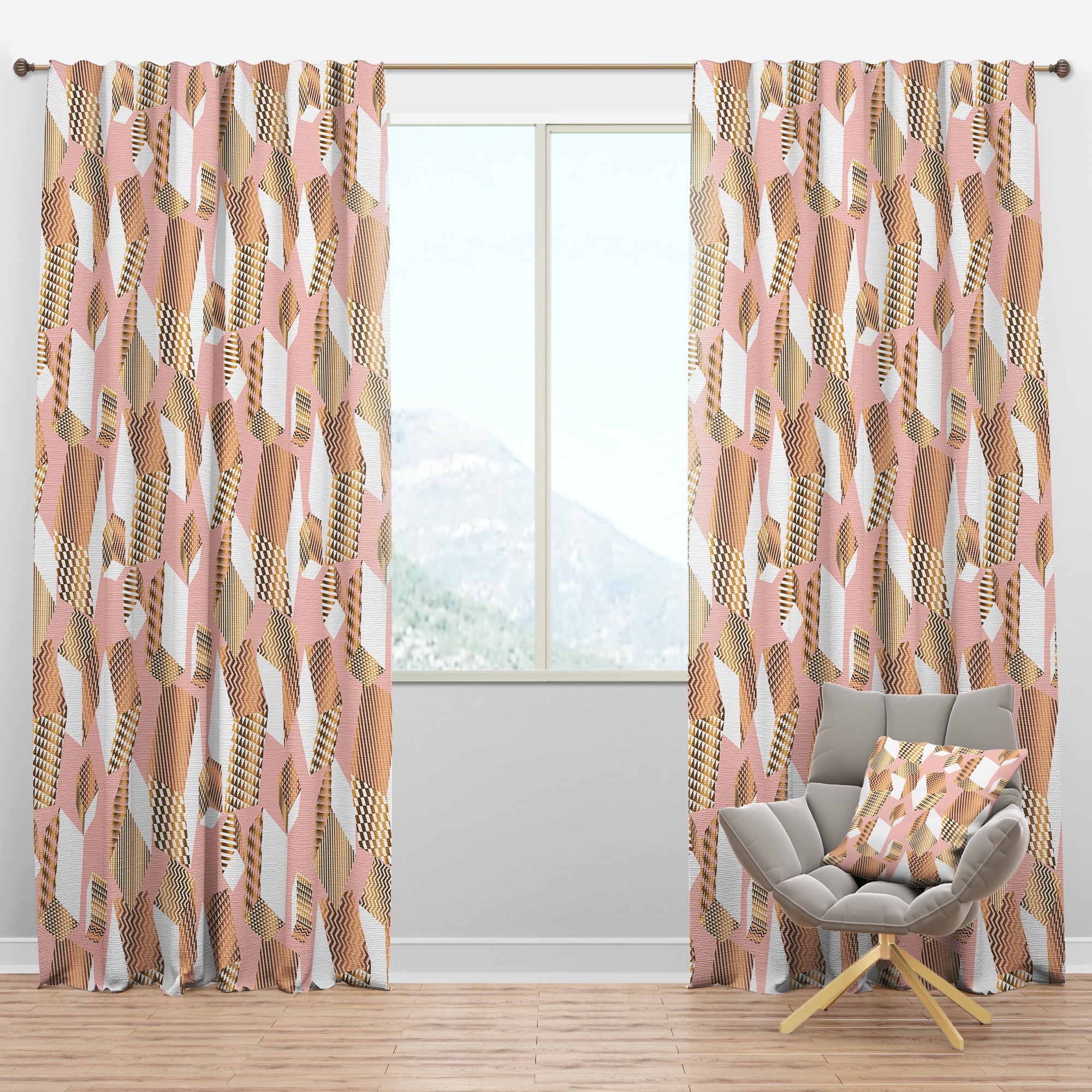 Designart Mid-Century Blackout Curtain
