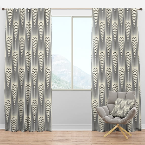 Designart Mid-Century Blackout Curtain