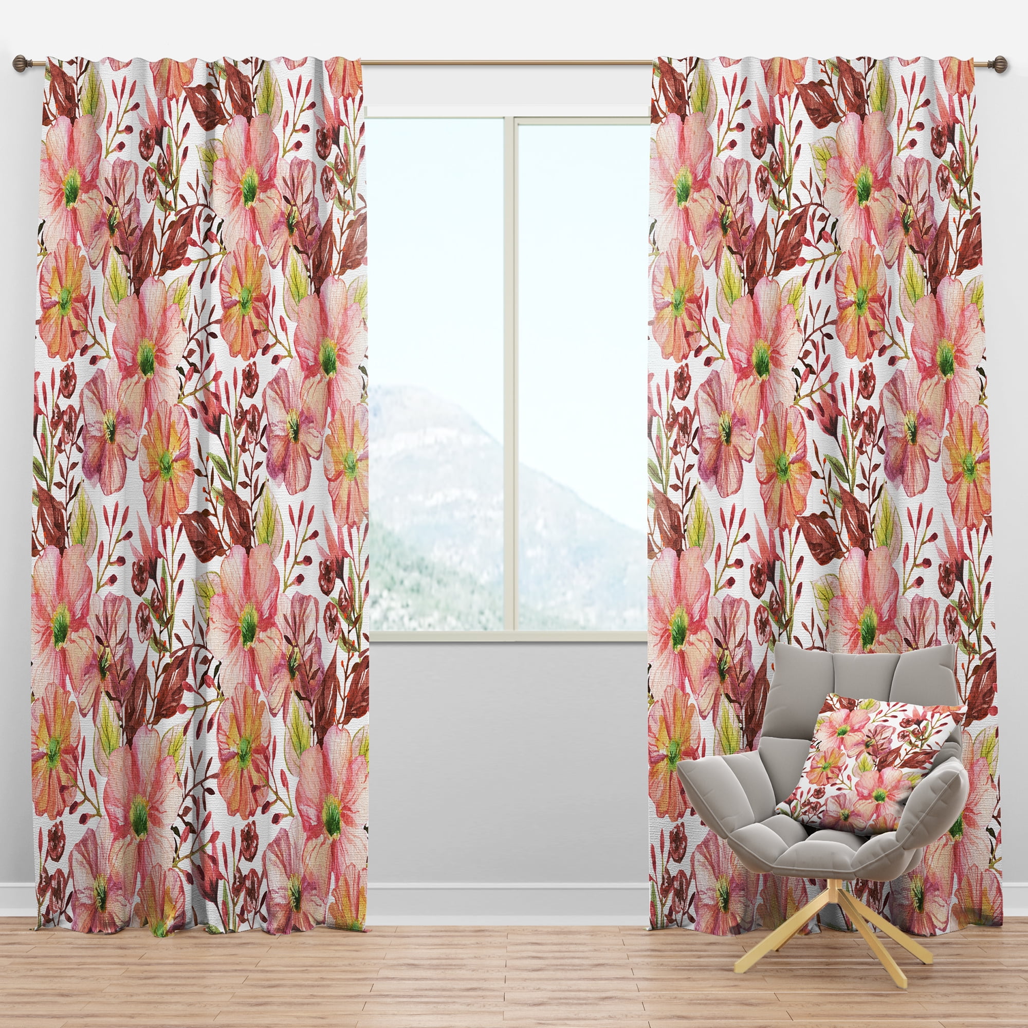Designart Mid-Century Blackout Curtain