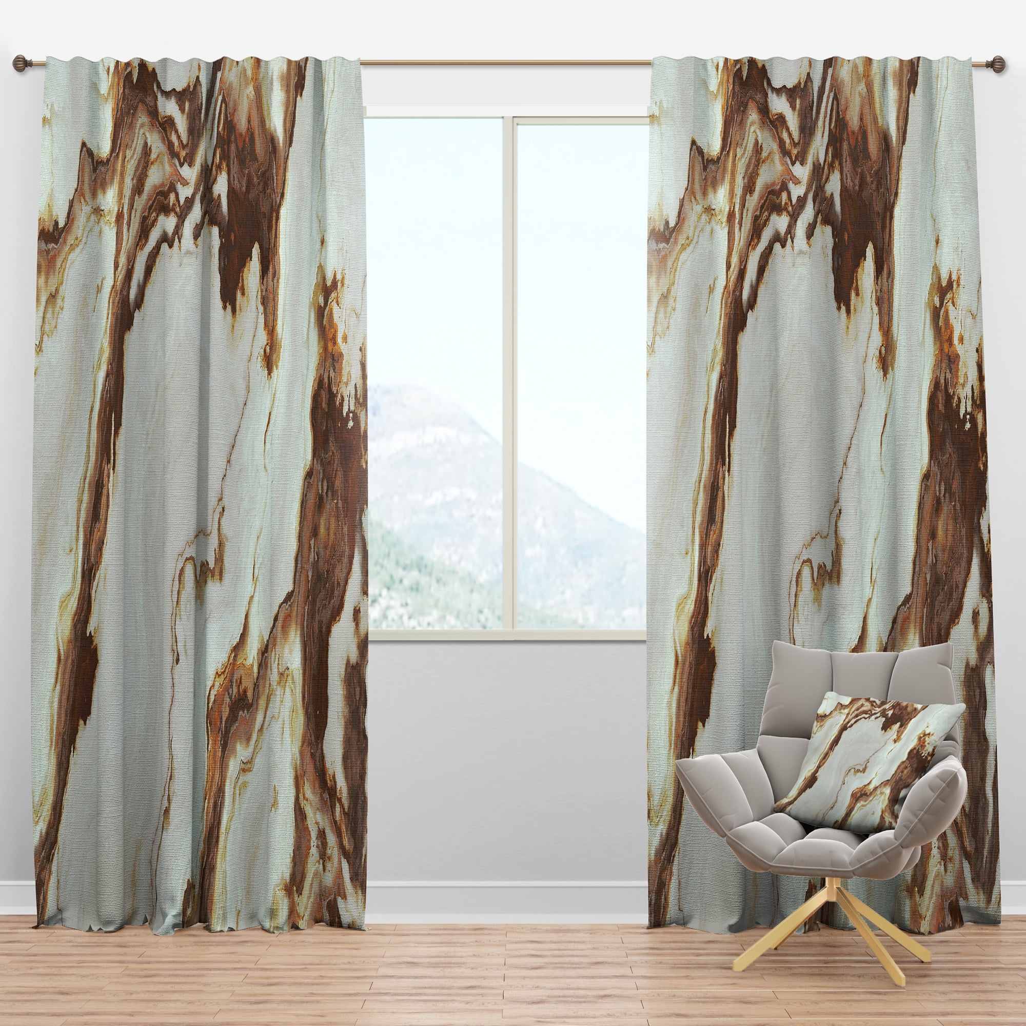 Designart Mid-Century Blackout Curtain