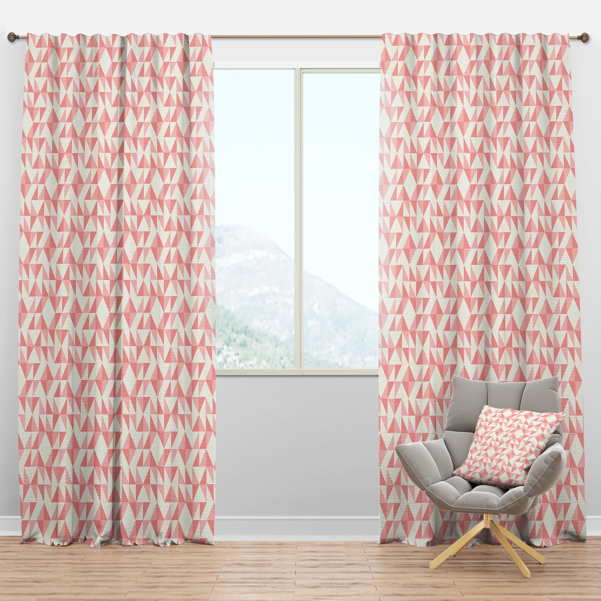 Designart Mid-Century Blackout Curtain