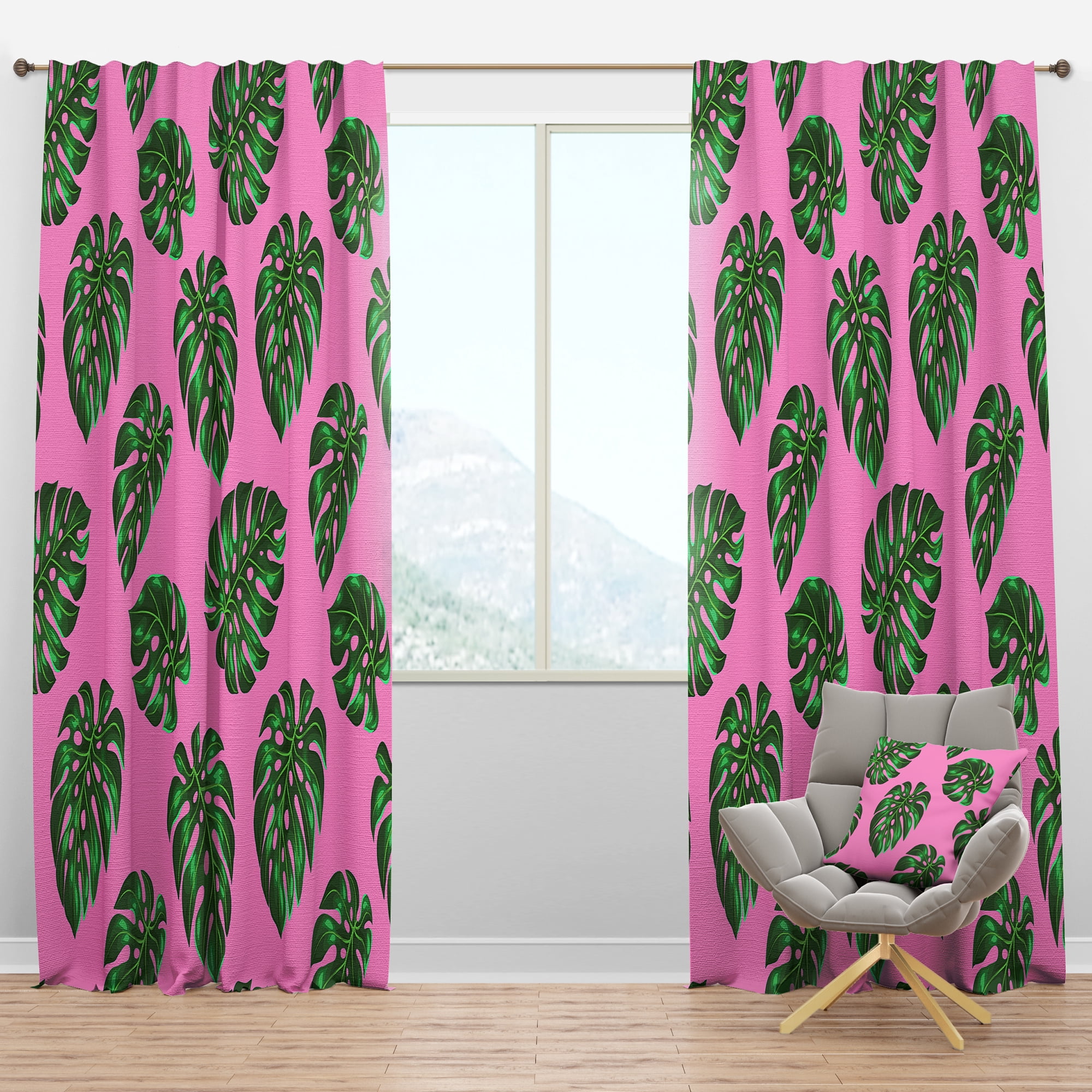 Designart Mid-Century Blackout Curtain