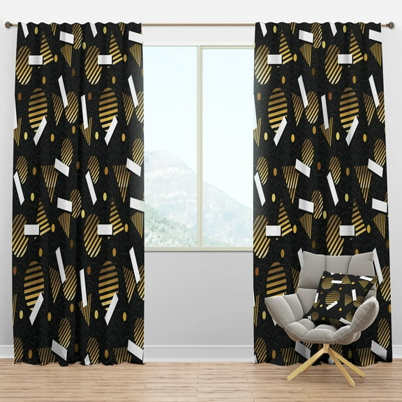 Designart Mid-Century Blackout Curtain