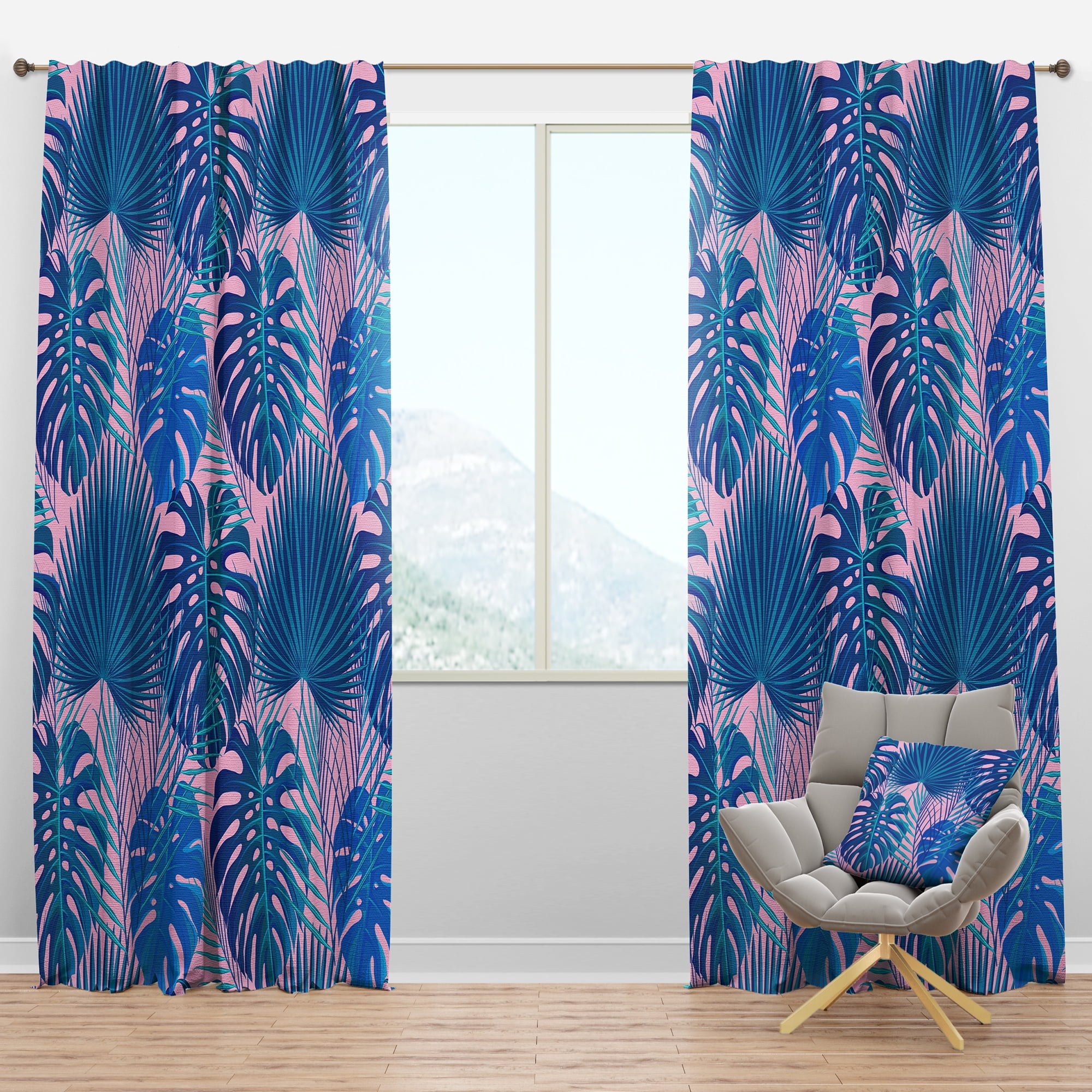 Designart Mid-Century Blackout Curtain