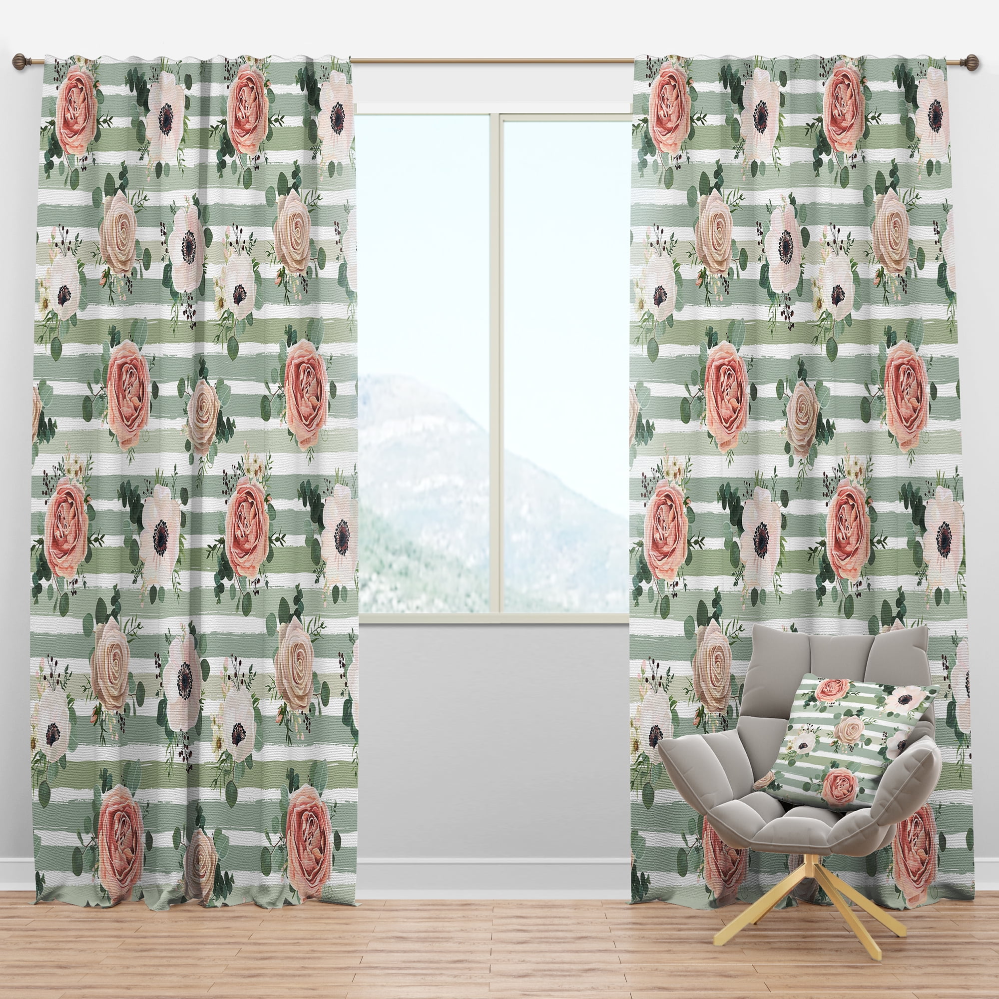 Designart Mid-Century Blackout Curtain