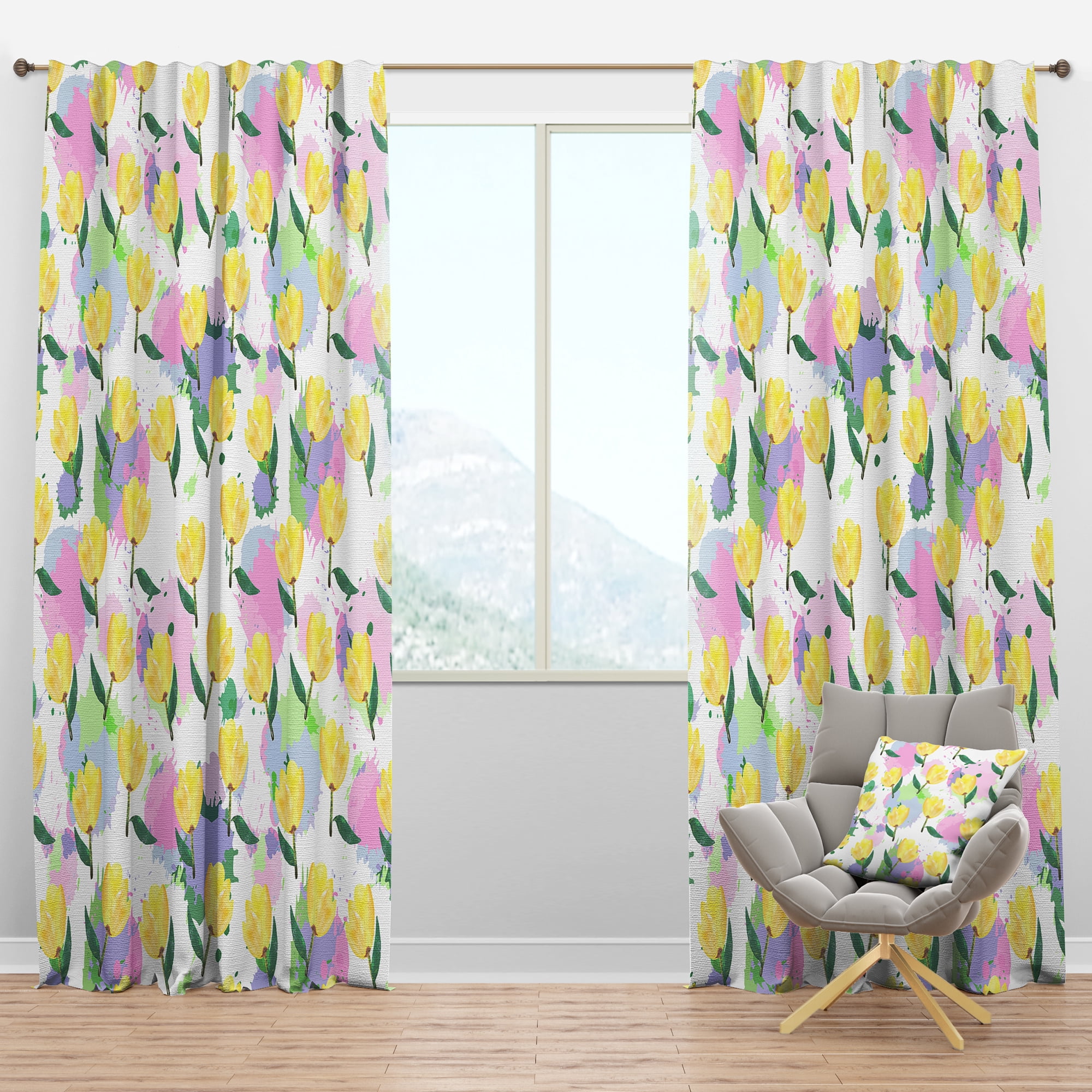 Designart Mid-Century Blackout Curtain
