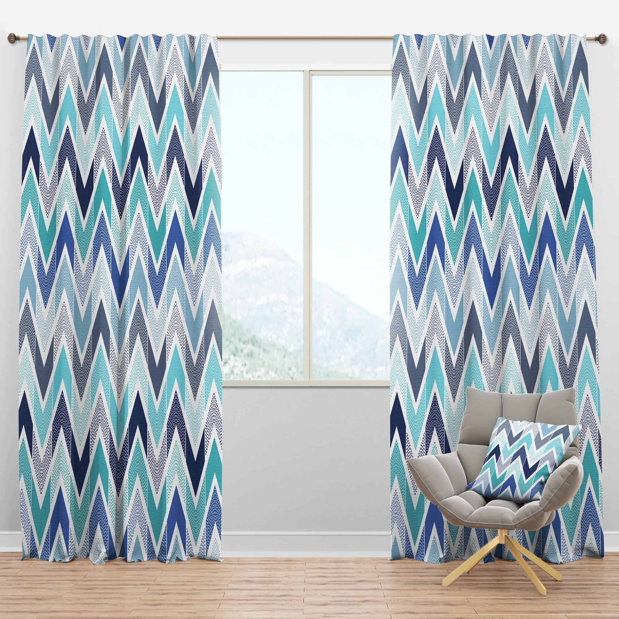 Designart Mid-Century Blackout Curtain