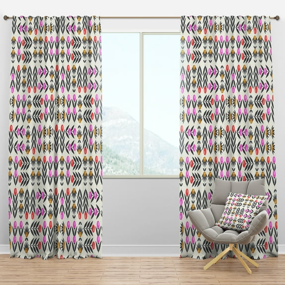 Designart Mid-Century Blackout Curtain