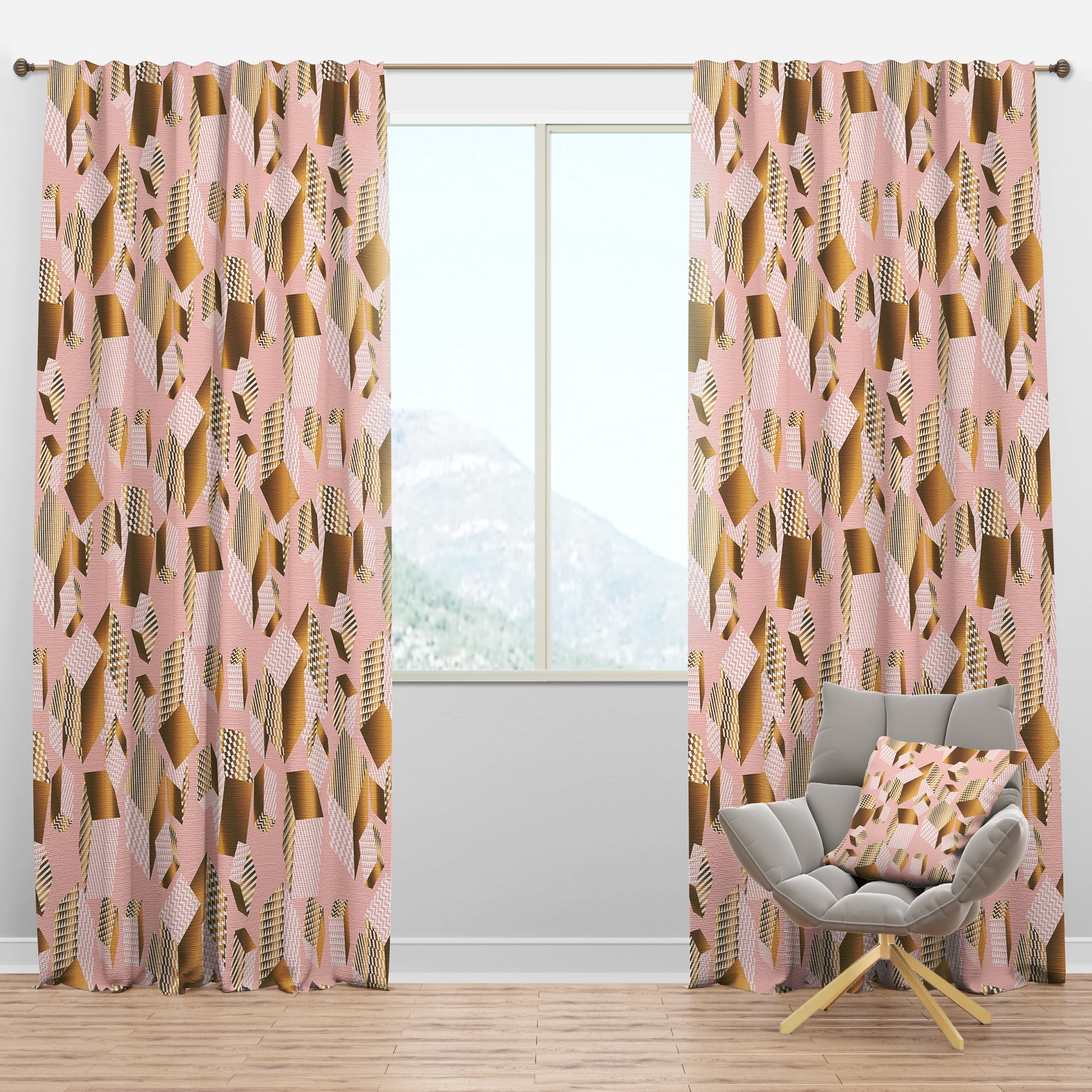 Designart Mid-Century Blackout Curtain
