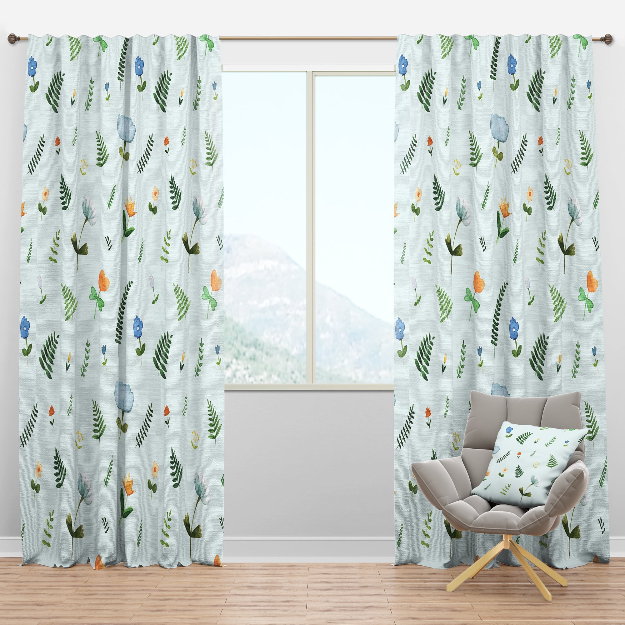 Designart Mid-Century Blackout Curtain