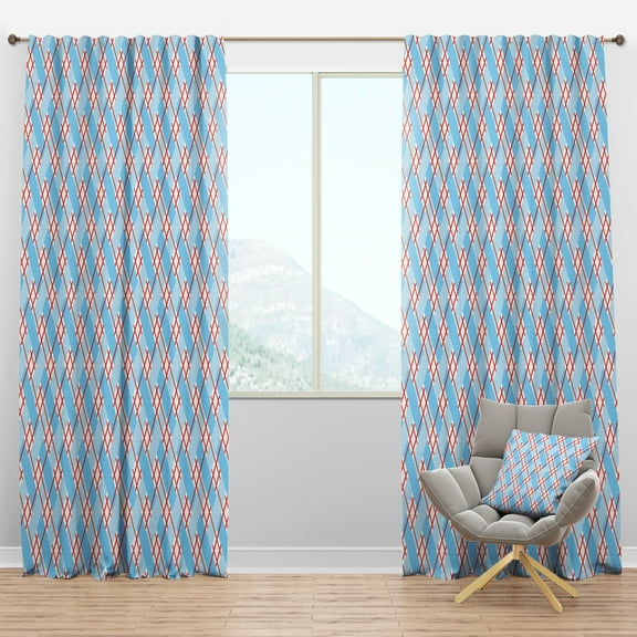 Designart Mid-Century Blackout Curtain