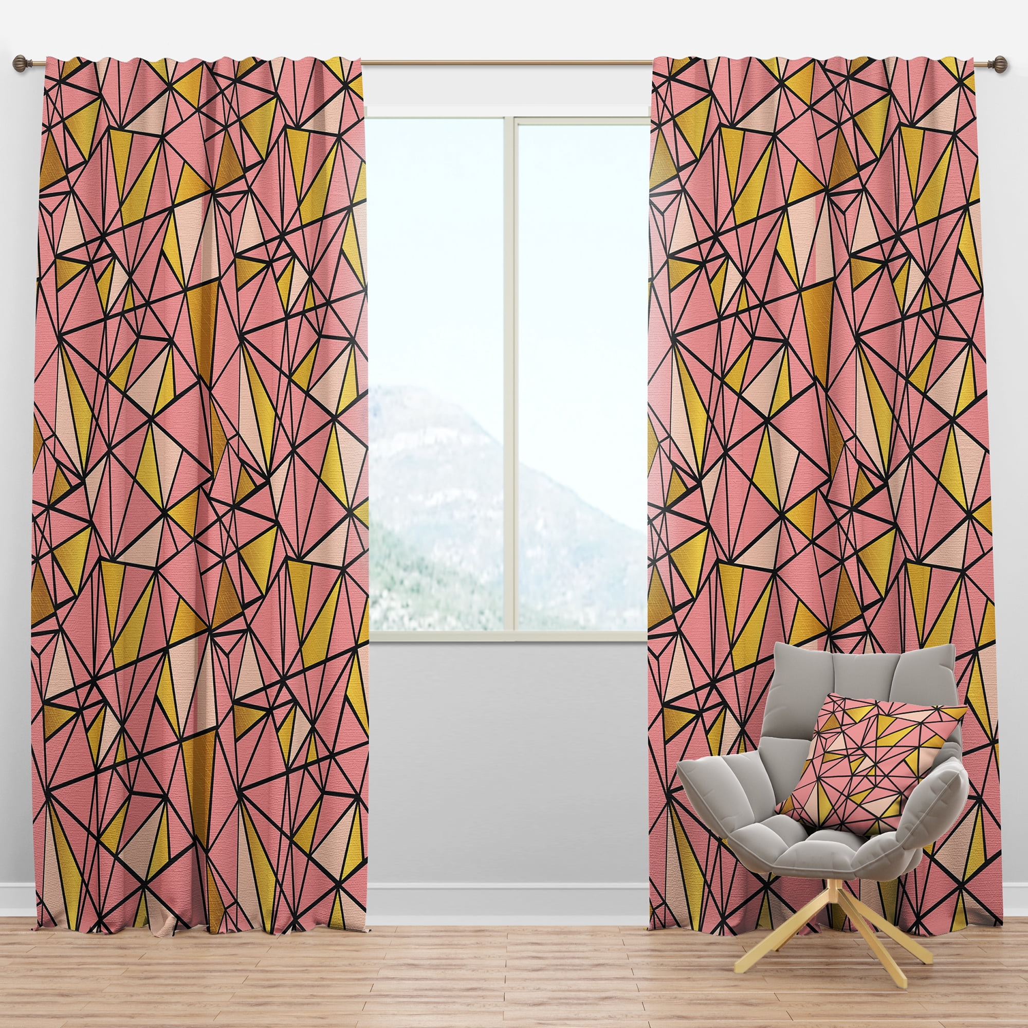 Designart Mid-Century Blackout Curtain