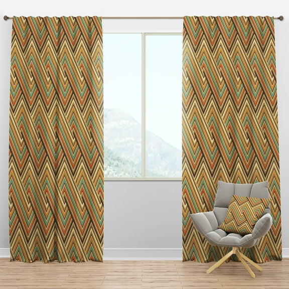 Designart Mid-Century Blackout Curtain