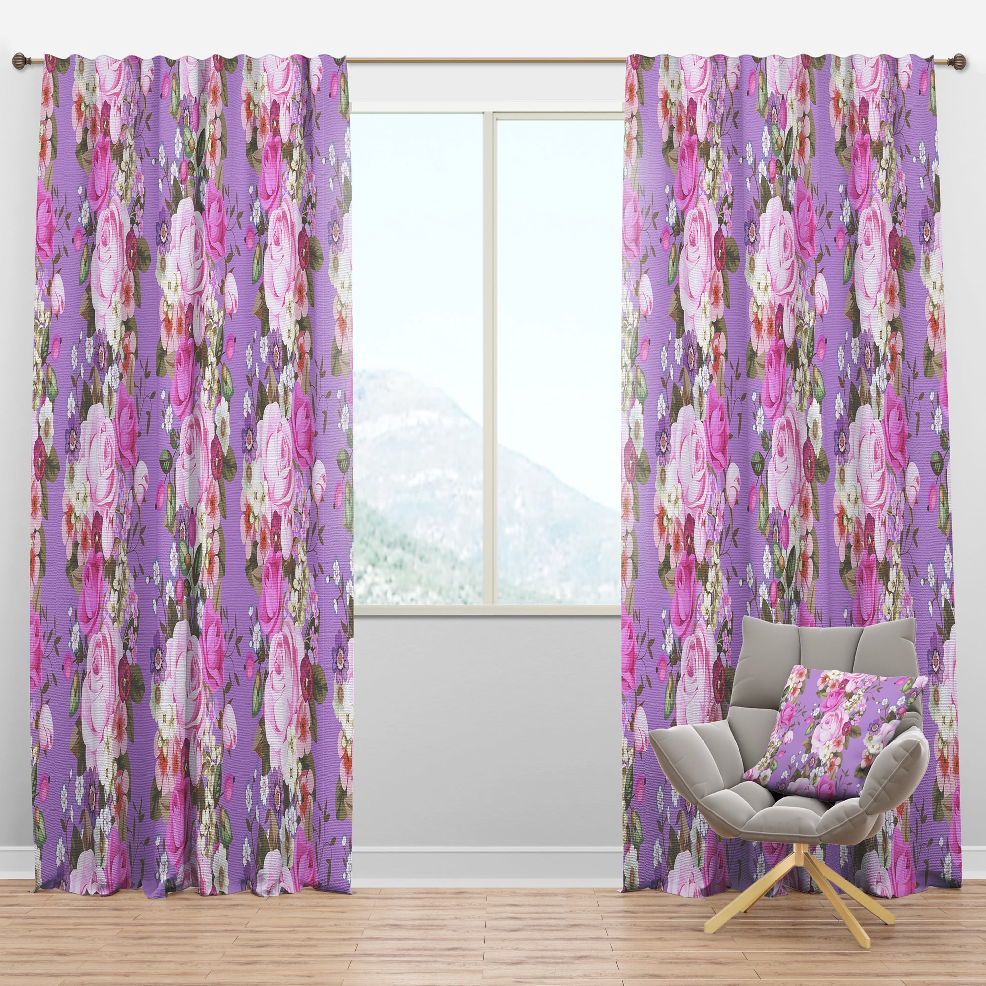 Designart Mid-Century Blackout Curtain