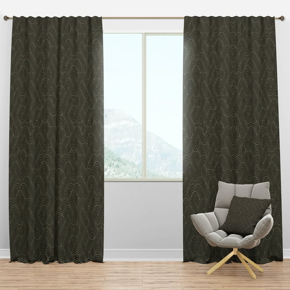 Designart Mid-Century Blackout Curtain