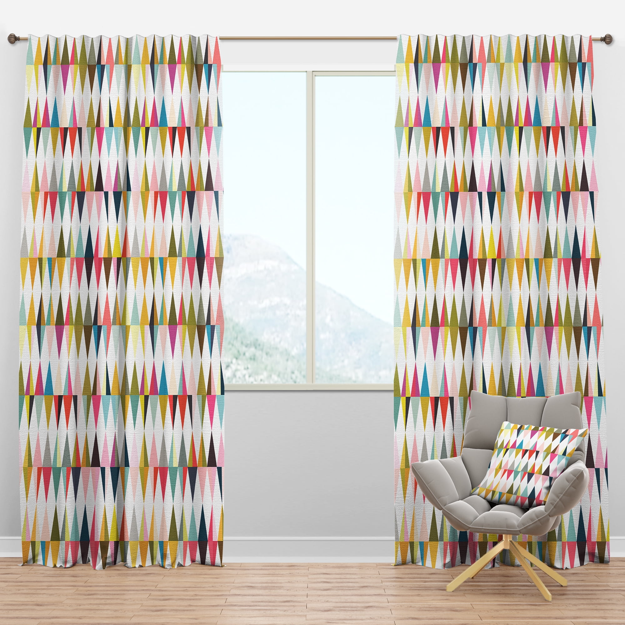 Designart Mid-Century Blackout Curtain