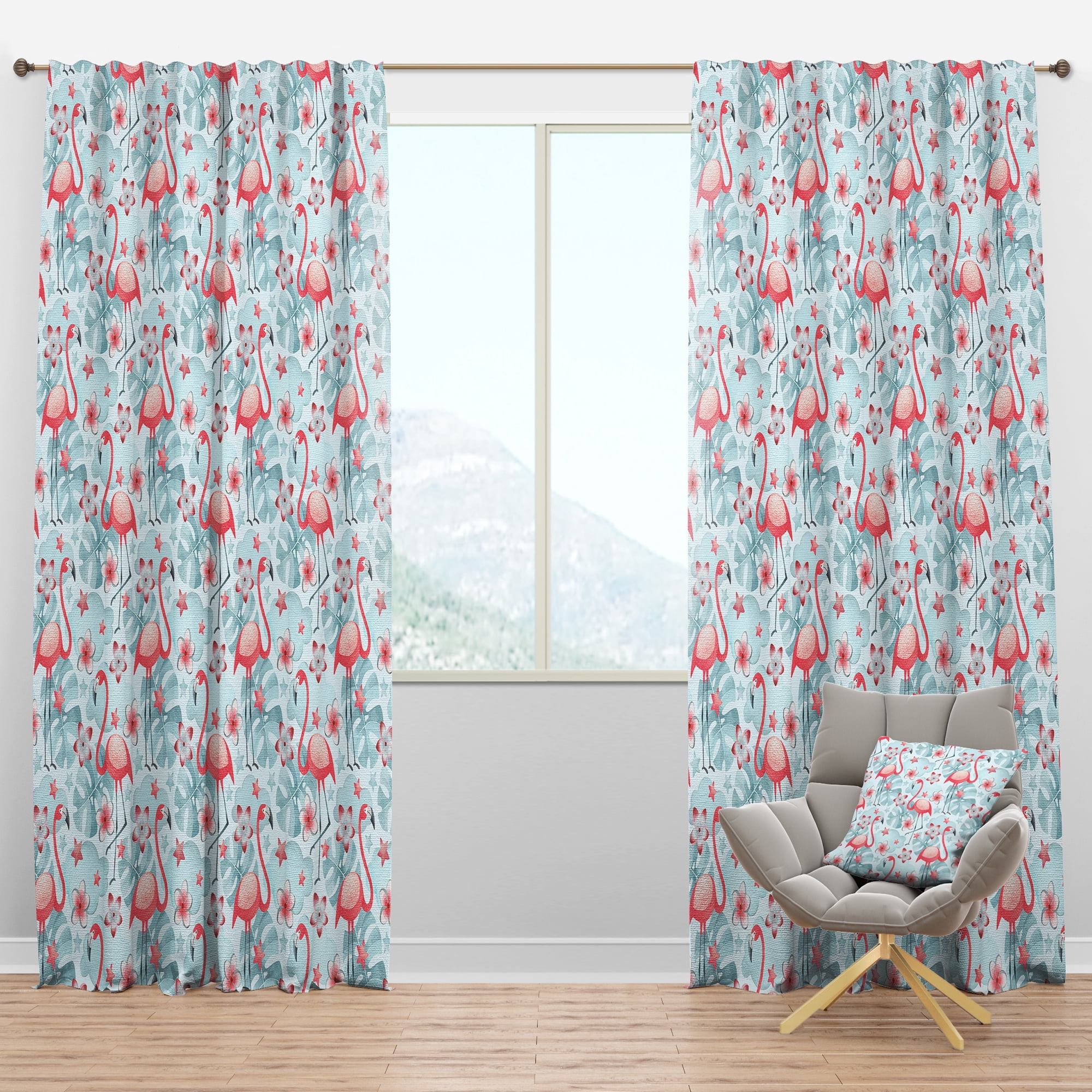 Designart Mid-Century Blackout Curtain