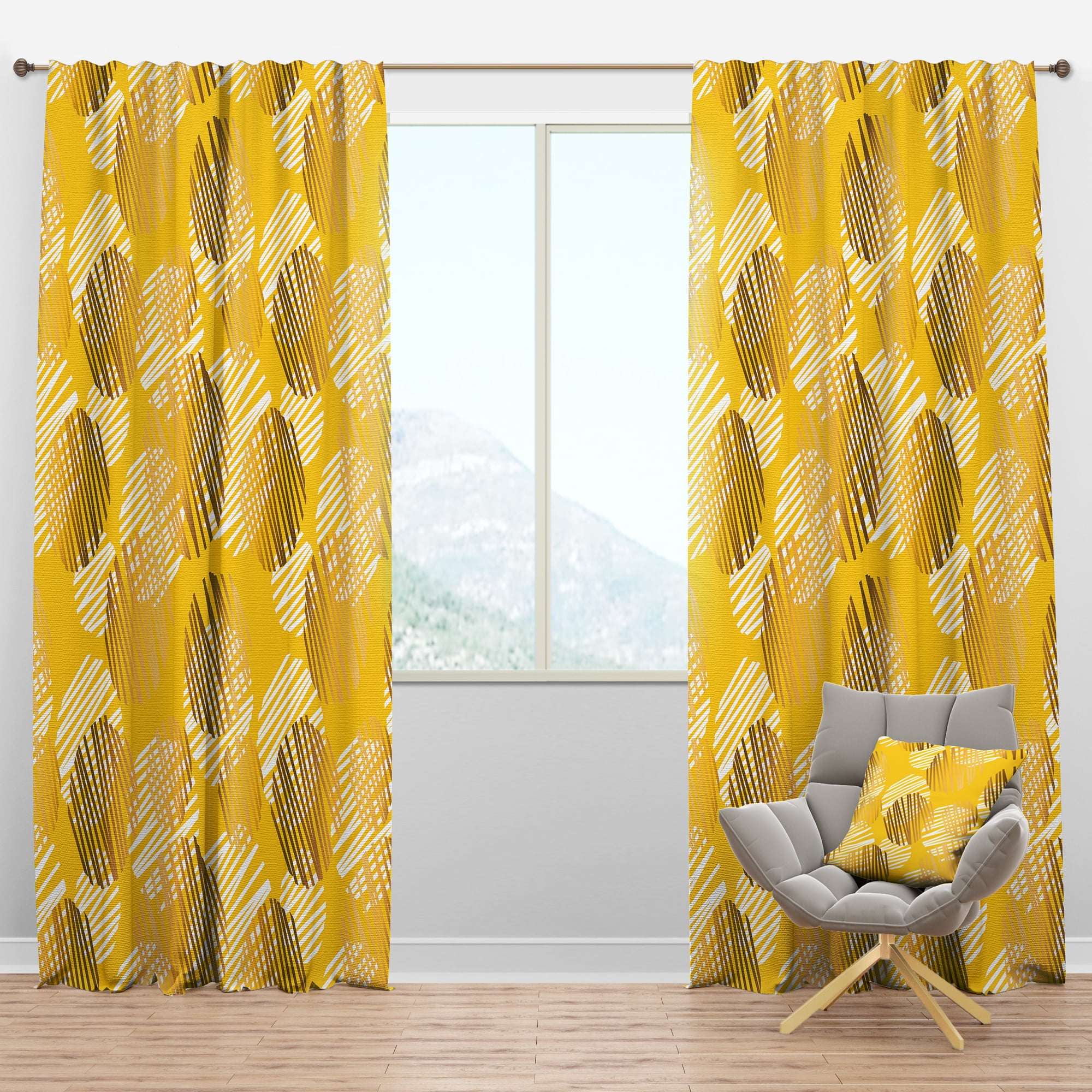 Designart Mid-Century Blackout Curtain