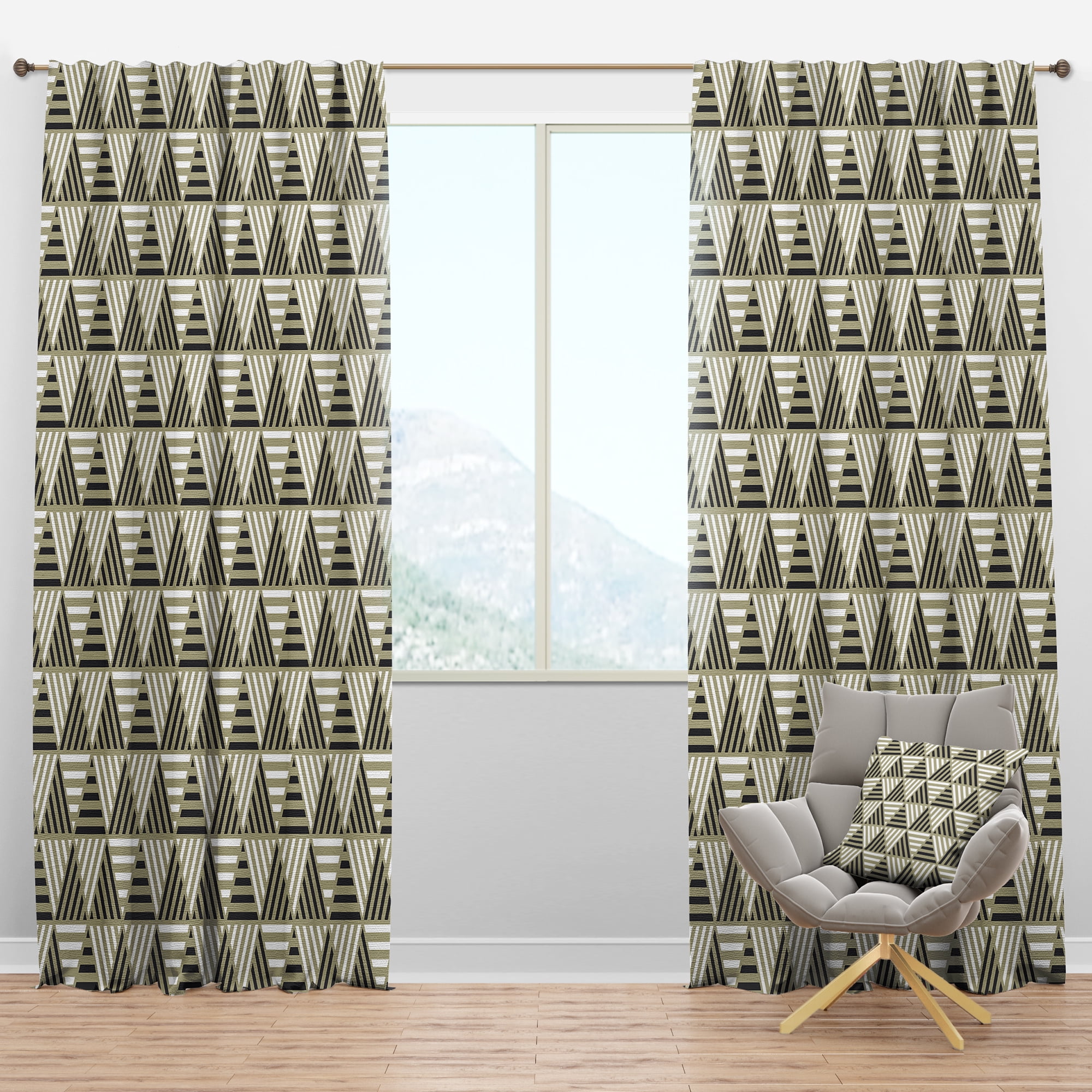 Designart Mid-Century Blackout Curtain