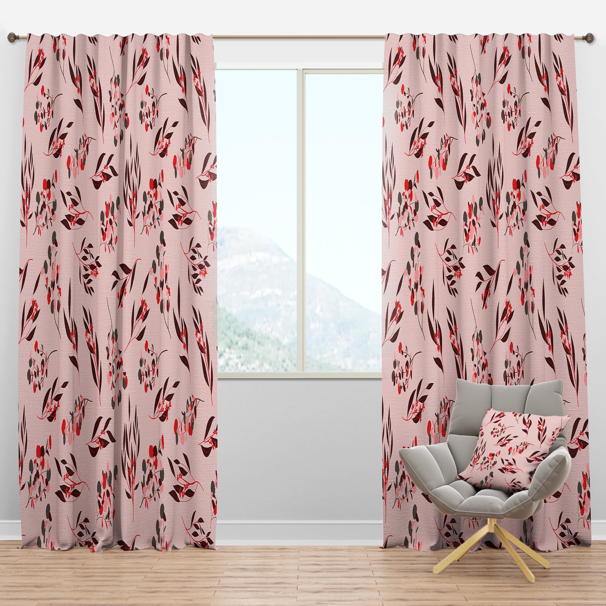 Designart Mid-Century Blackout Curtain