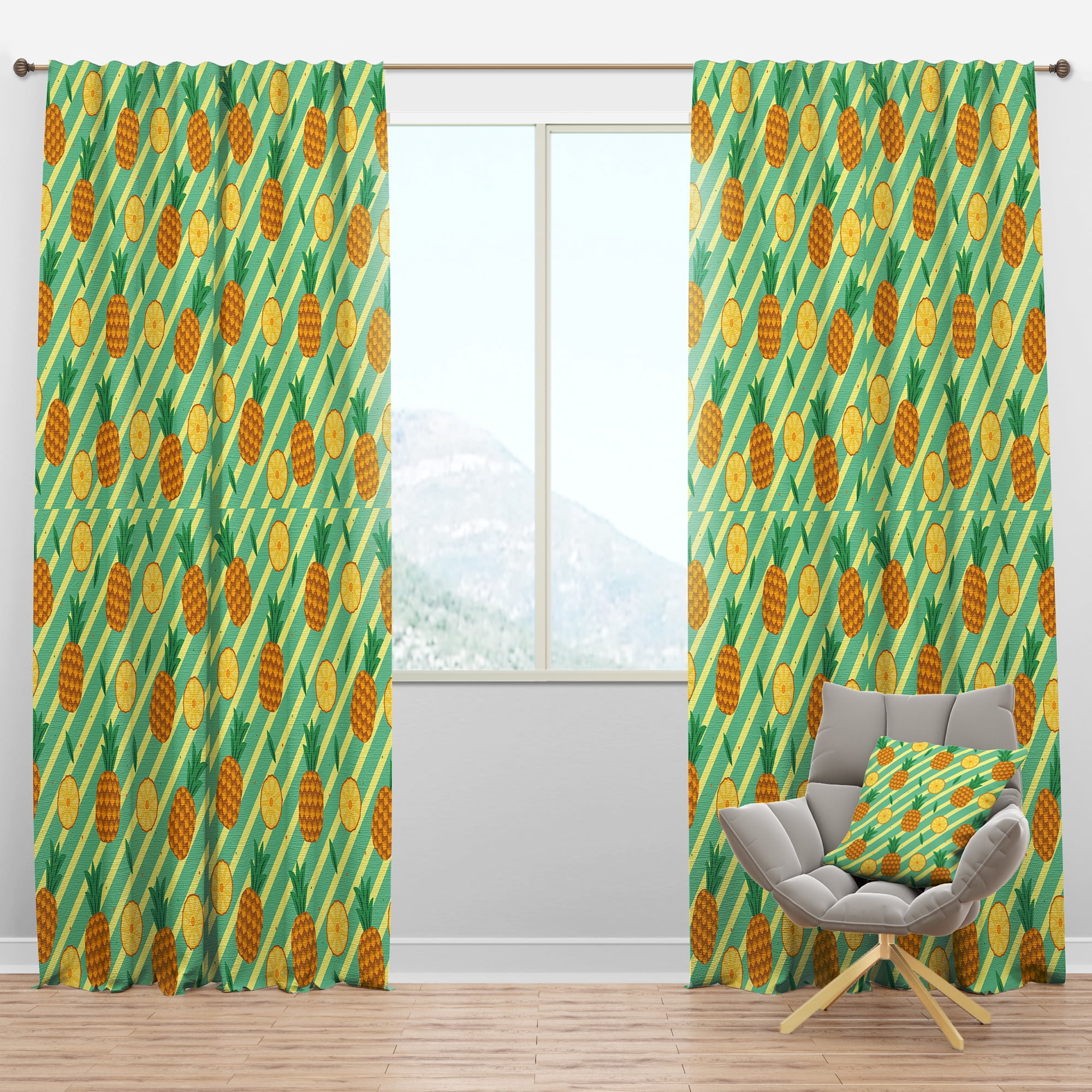 Designart Mid-Century Blackout Curtain