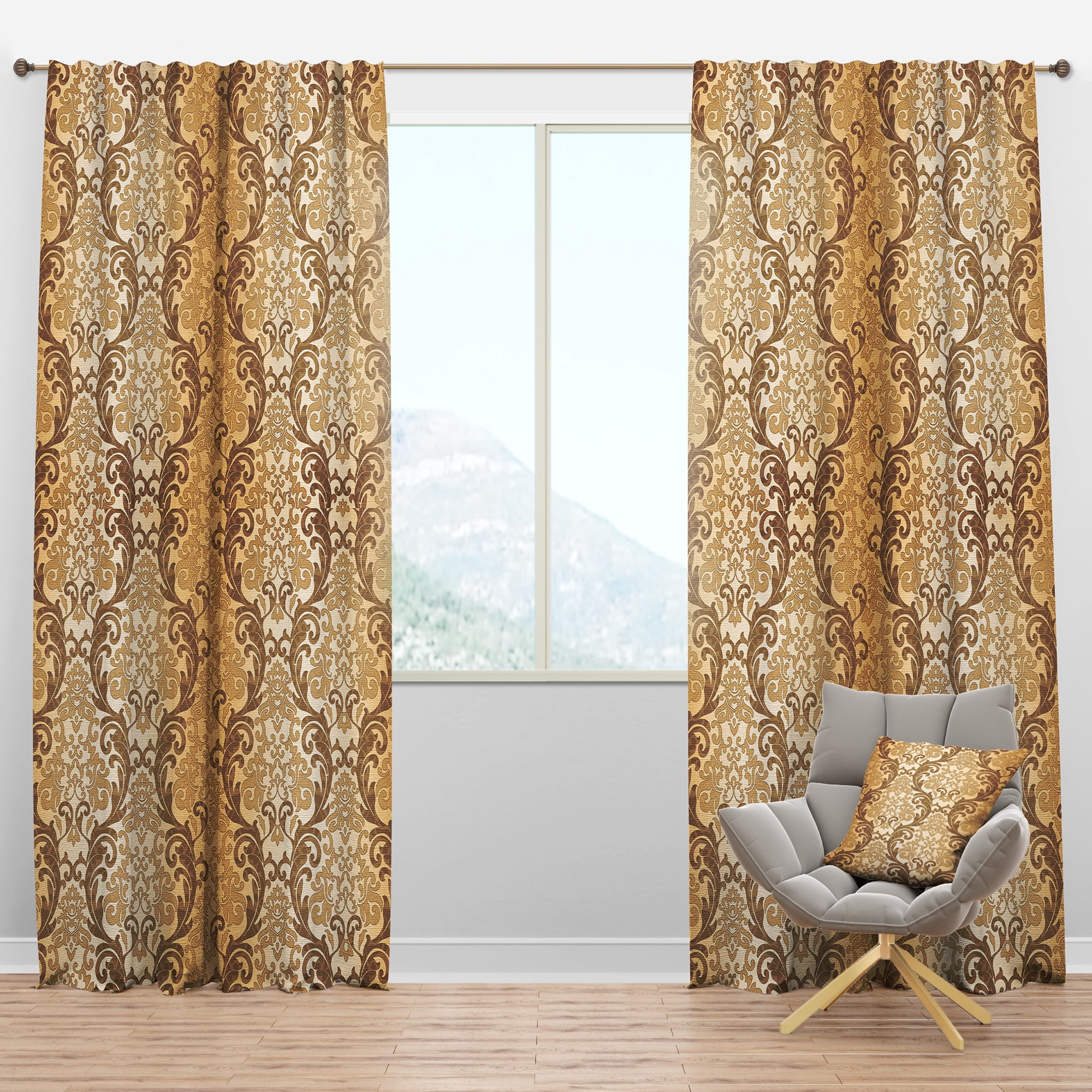 Designart Mid-Century Blackout Curtain