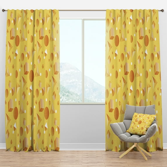 Designart Mid-Century Blackout Curtain