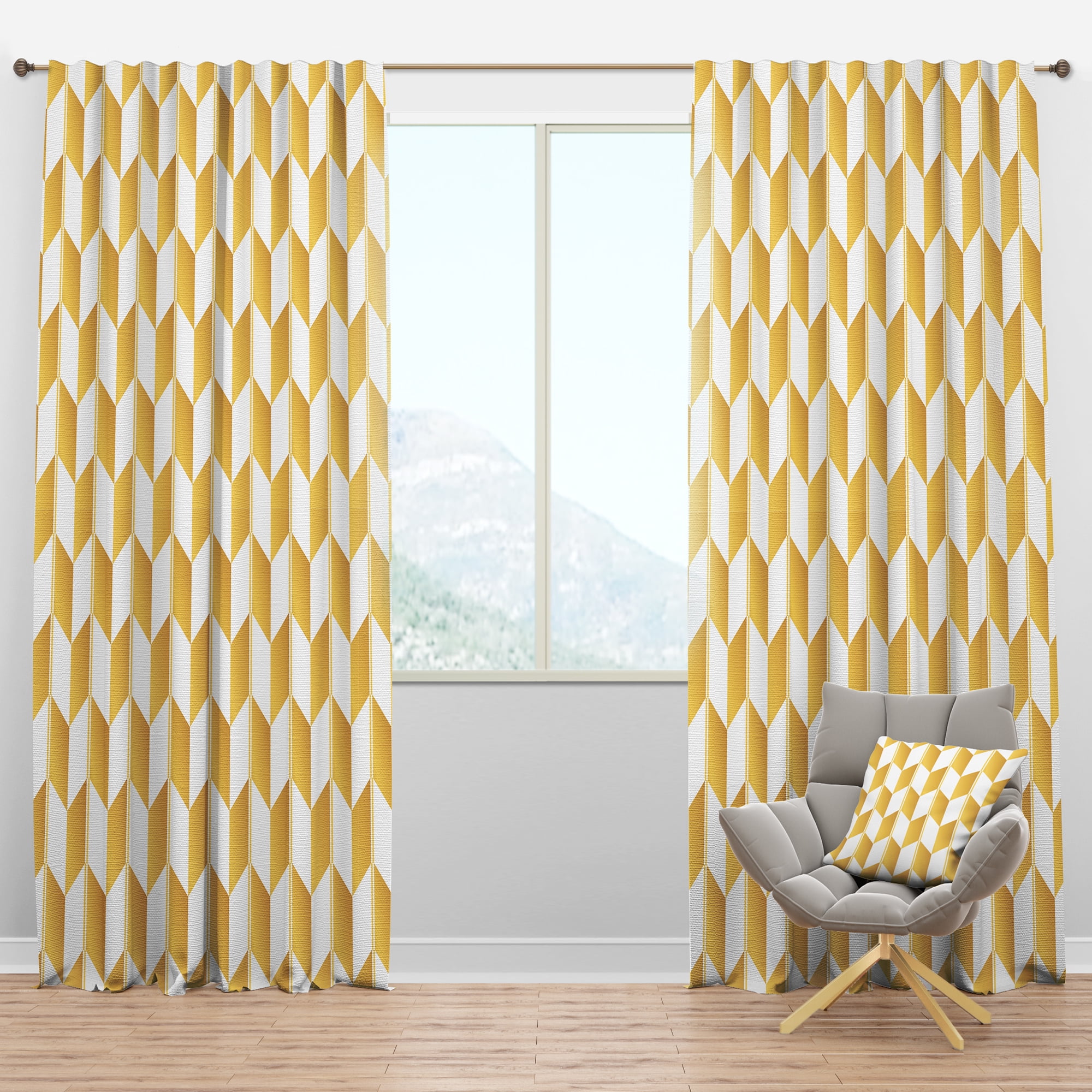 Designart Mid-Century Blackout Curtain
