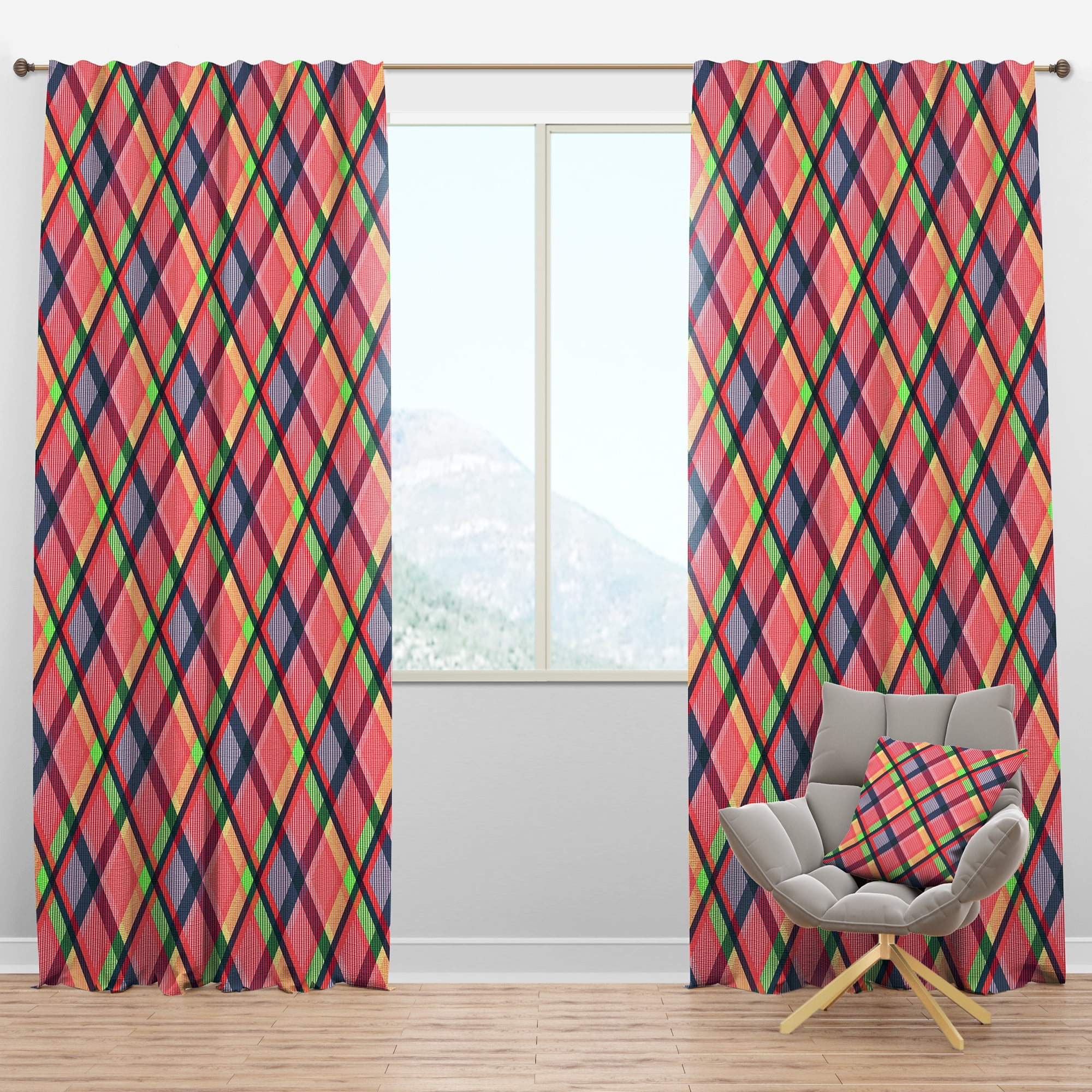 Designart Mid-Century Blackout Curtain