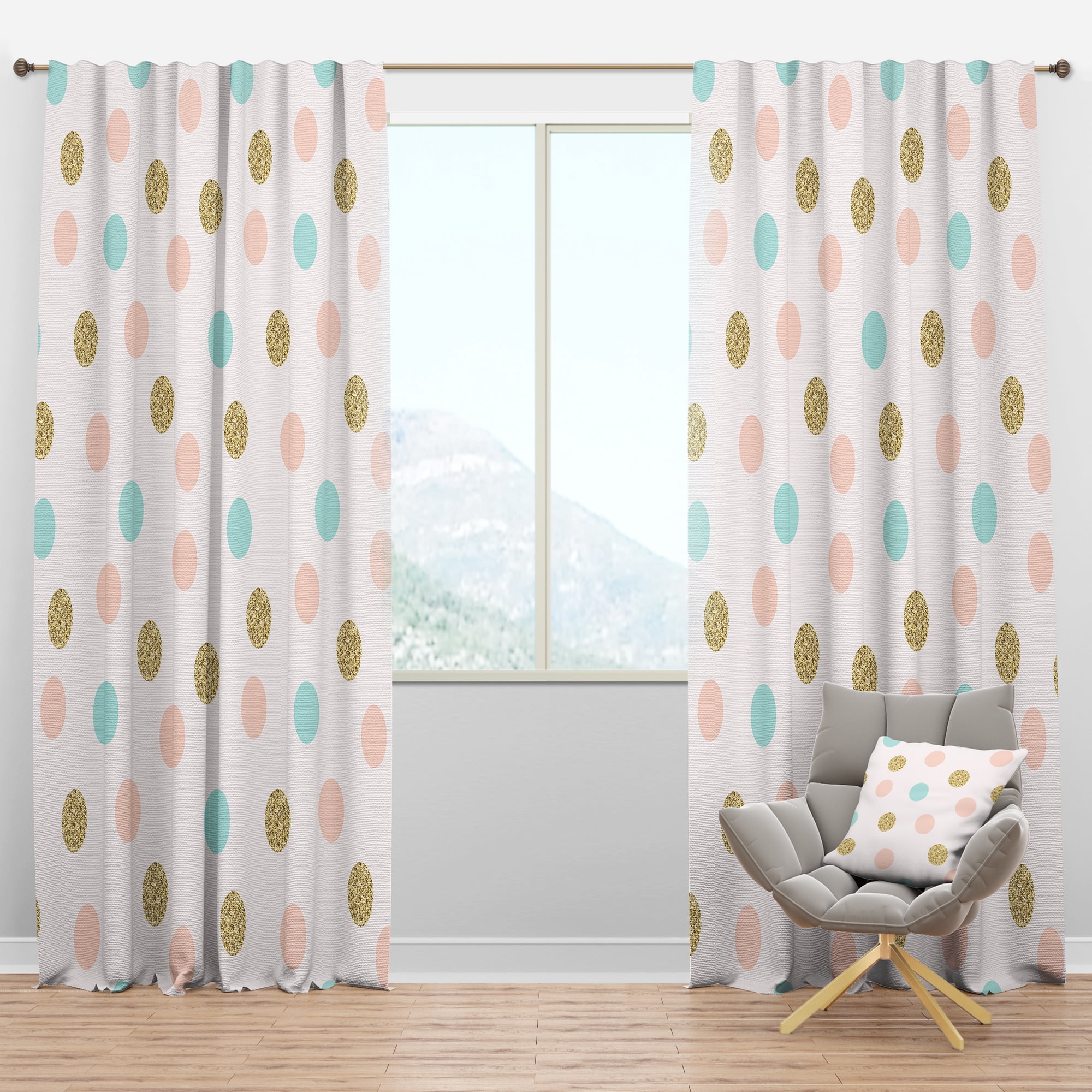 Designart Mid-Century Blackout Curtain