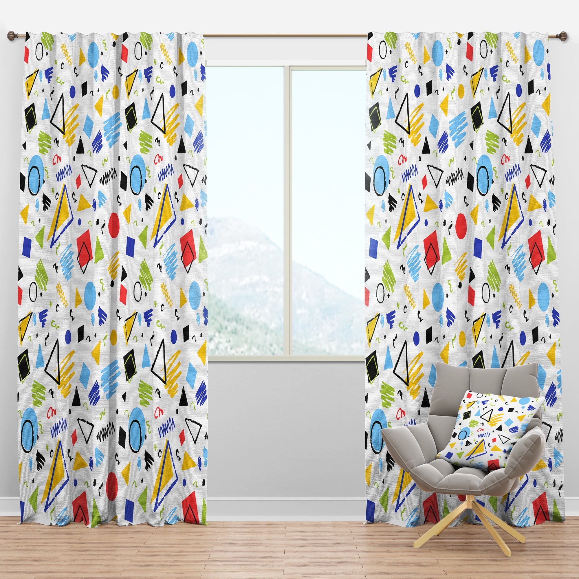 Designart Mid-Century Blackout Curtain