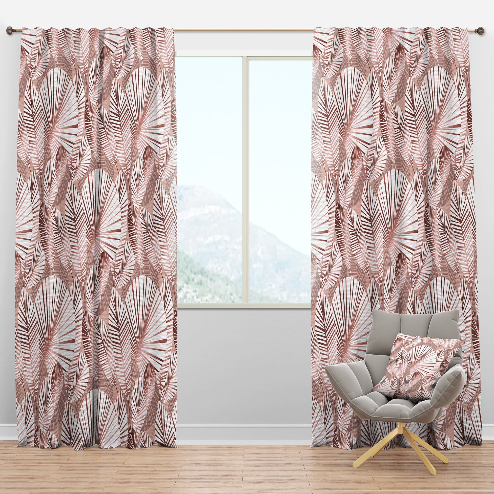 Designart Mid-Century Blackout Curtain