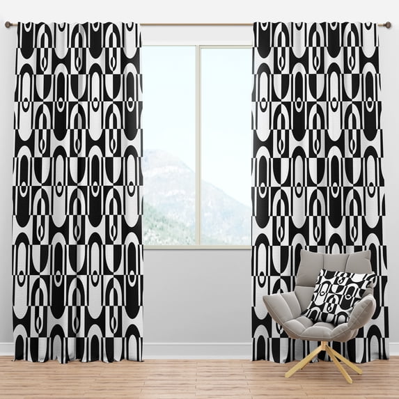 Designart Mid-Century Blackout Curtain