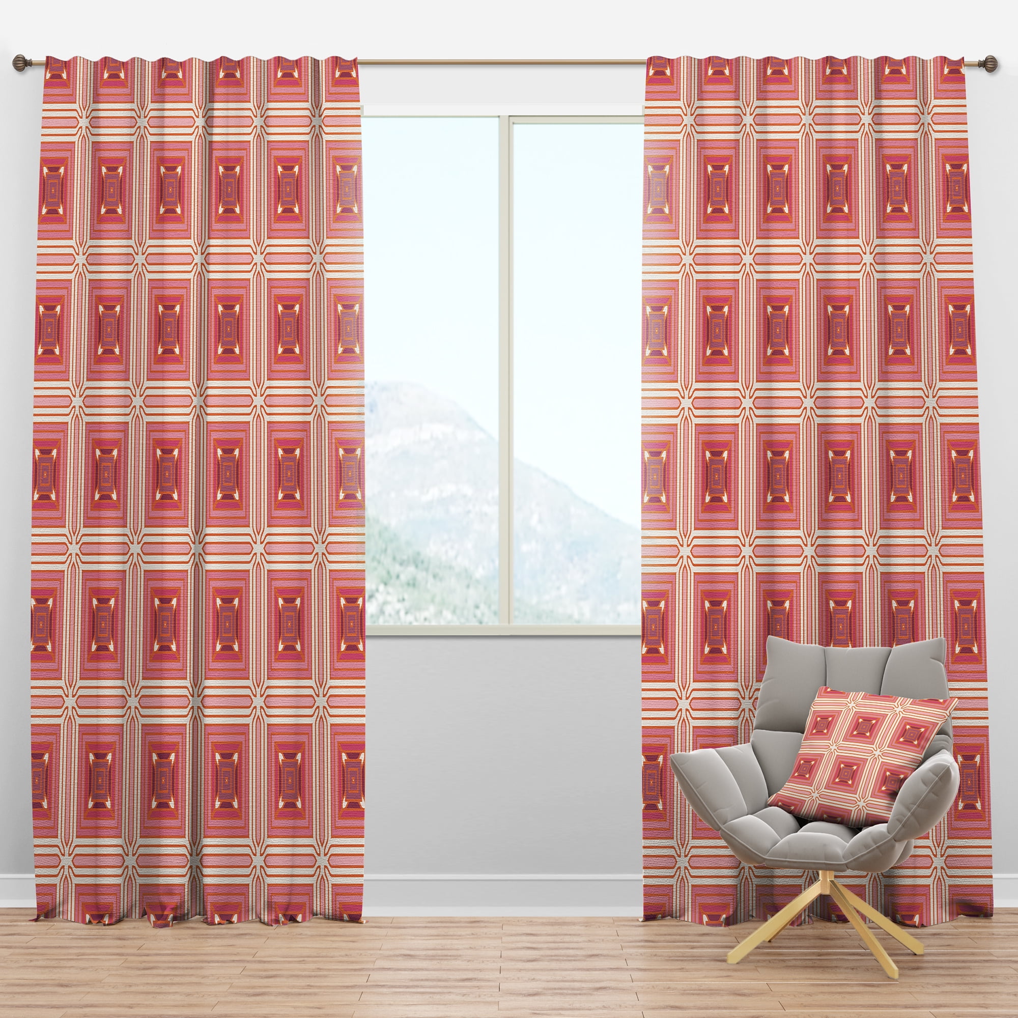 Designart Mid-Century Blackout Curtain